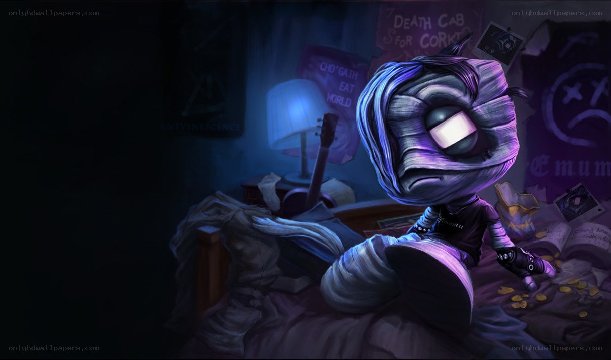 mummy character in bedroom