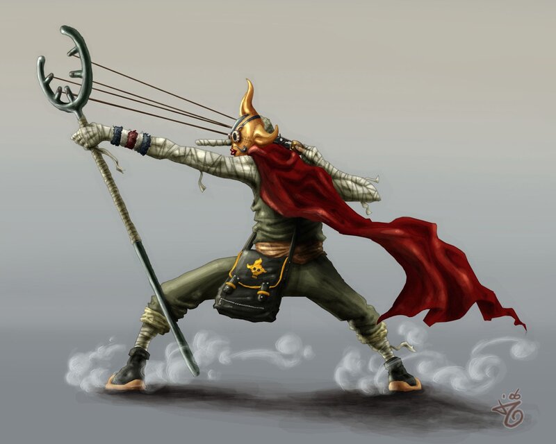 Mummy-like Archer — Gray, Dramatic