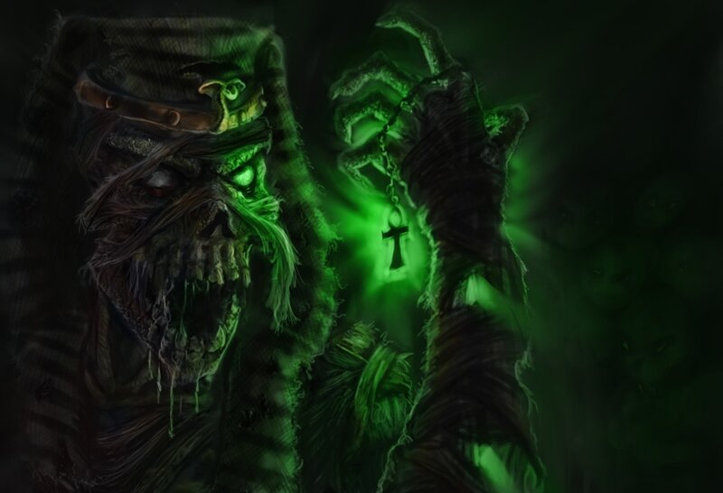 Mummy-like Creature — Green, Dark, Eerie