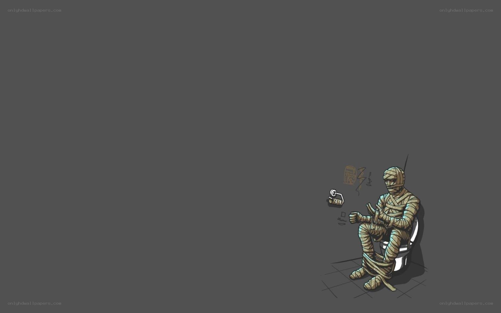 mummy on the toilet