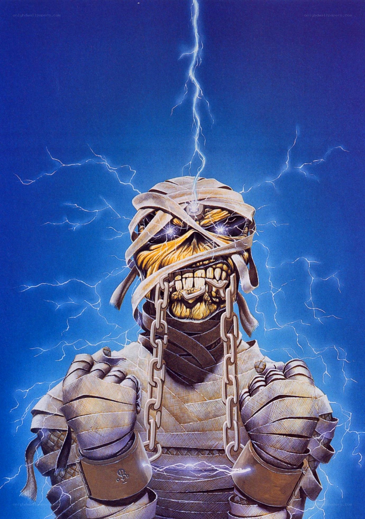 Mummy with lightning bolt