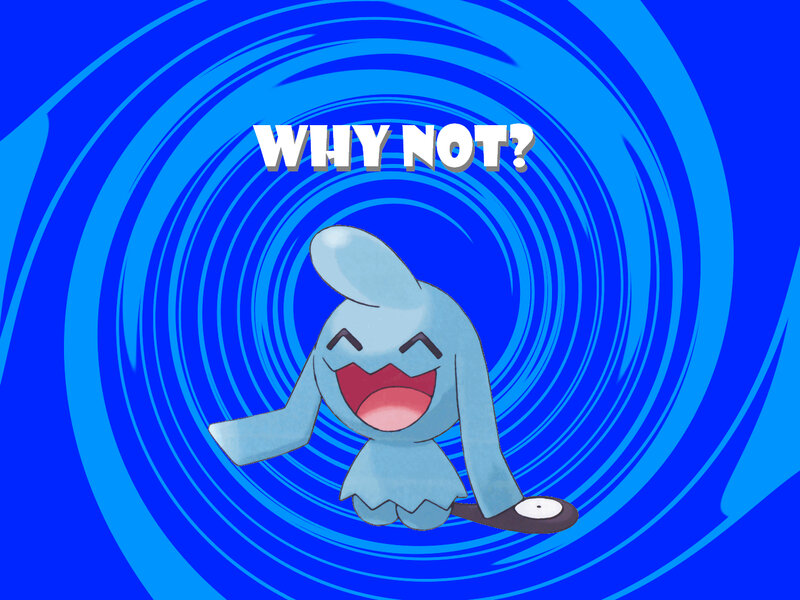 Munchlax with 'Why Not?' text