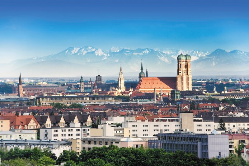 Munich Cityscape — Blue, Serene, Afternoon