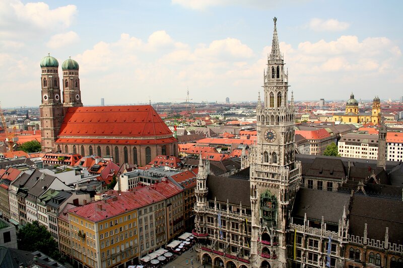 Munich cityscape with church towers