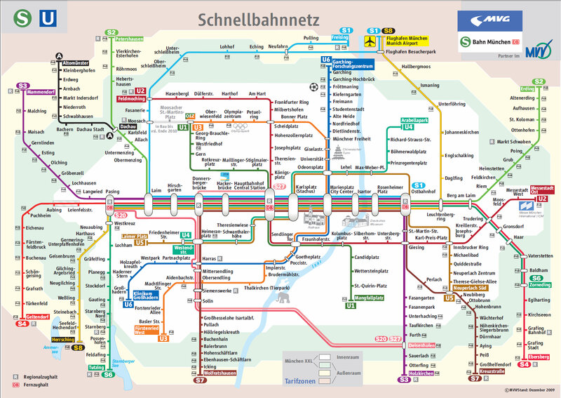 Munich S-Bahn network map