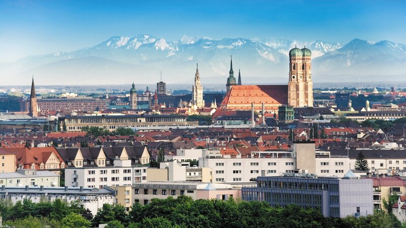 Munich Skyline — Blue, Serene, Afternoon