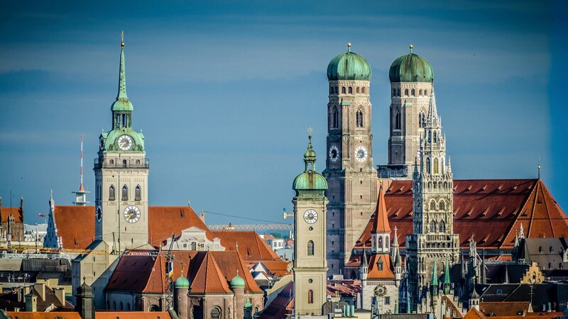 Munich Skyline — Blue