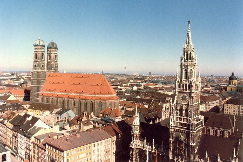 Munich skyline with churches
