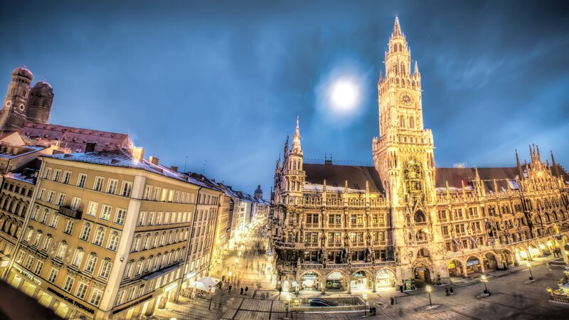 Munich Town Hall at Night