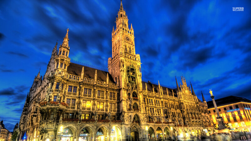 Munich Town Hall — Blue