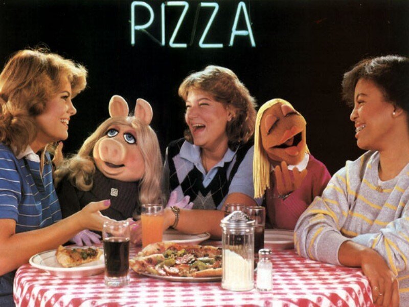 Muppets and People at Table