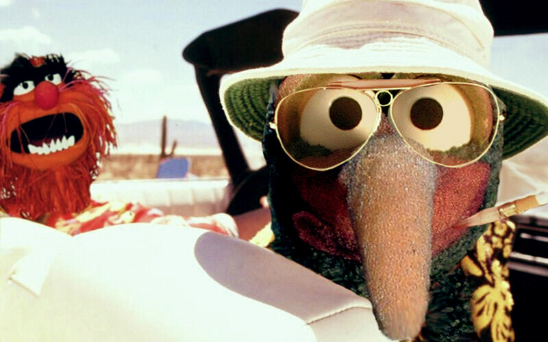 Muppets in a car