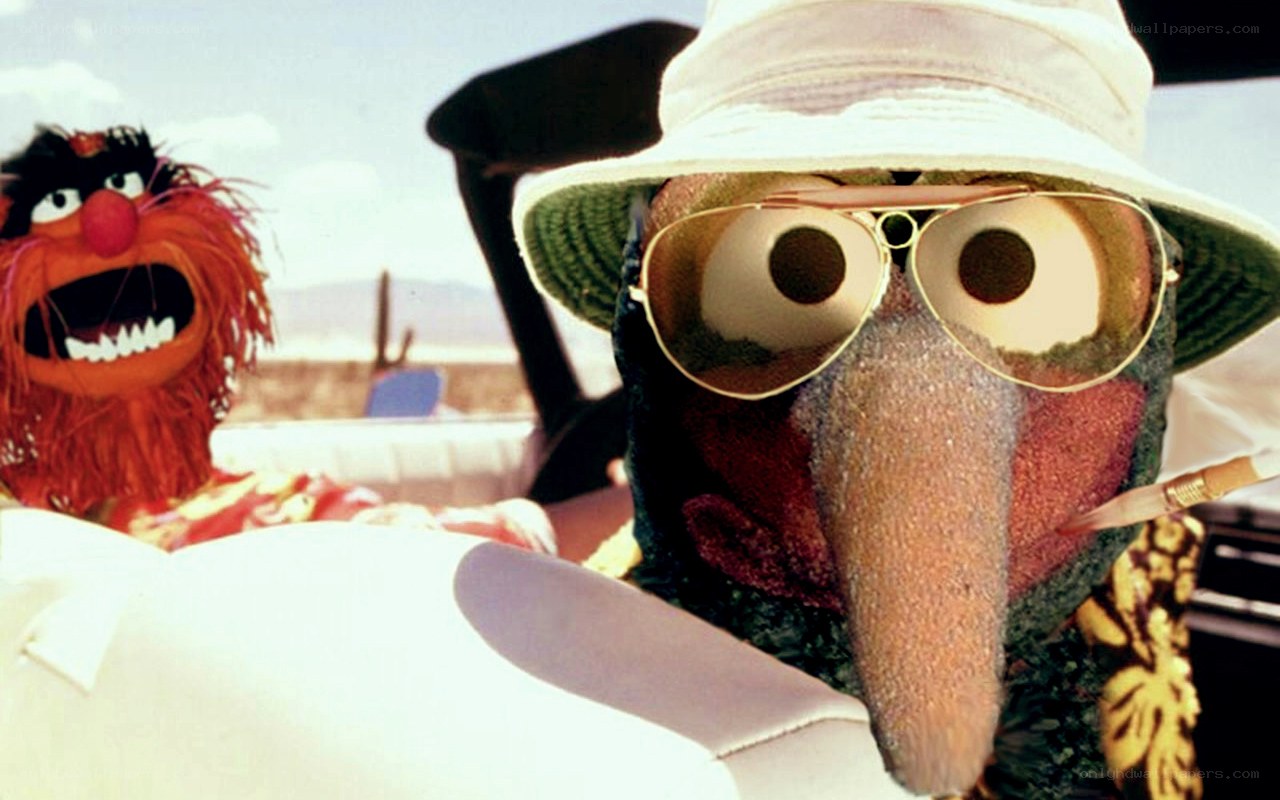 Muppets in a car