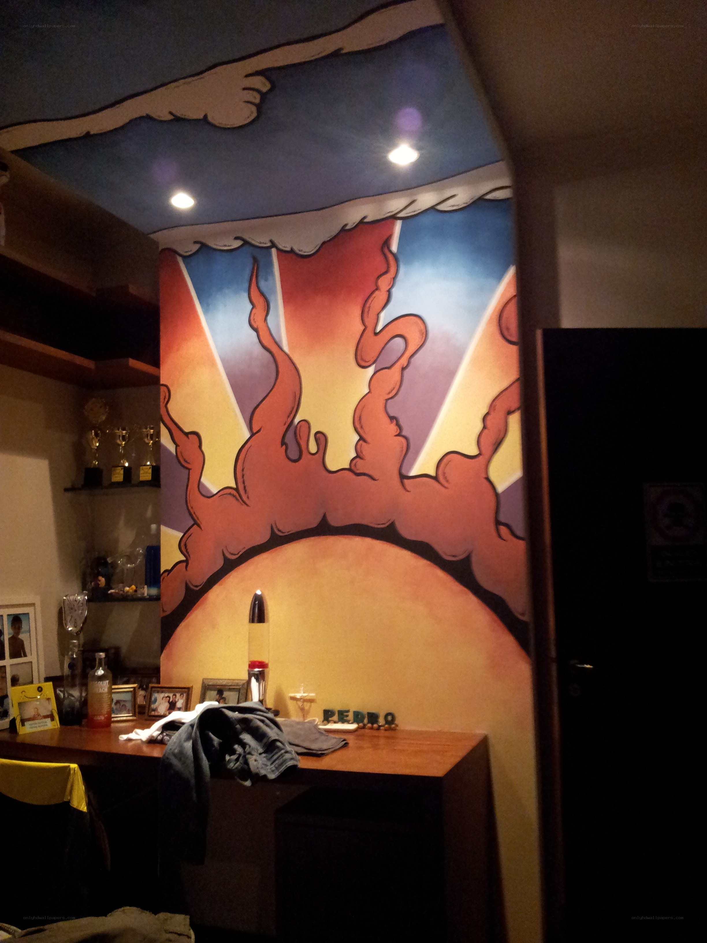 mural art in a room