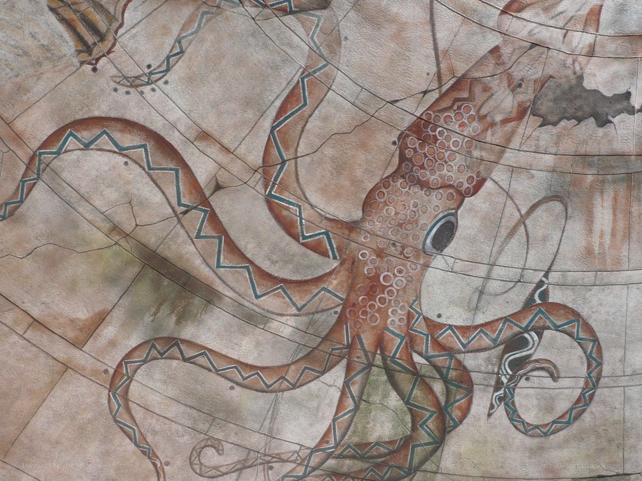 Mural of an octopus
