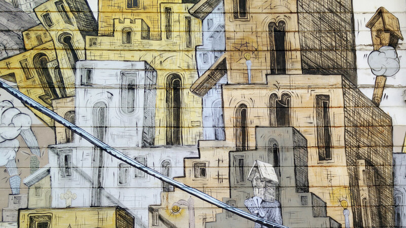 Mural of City Buildings
