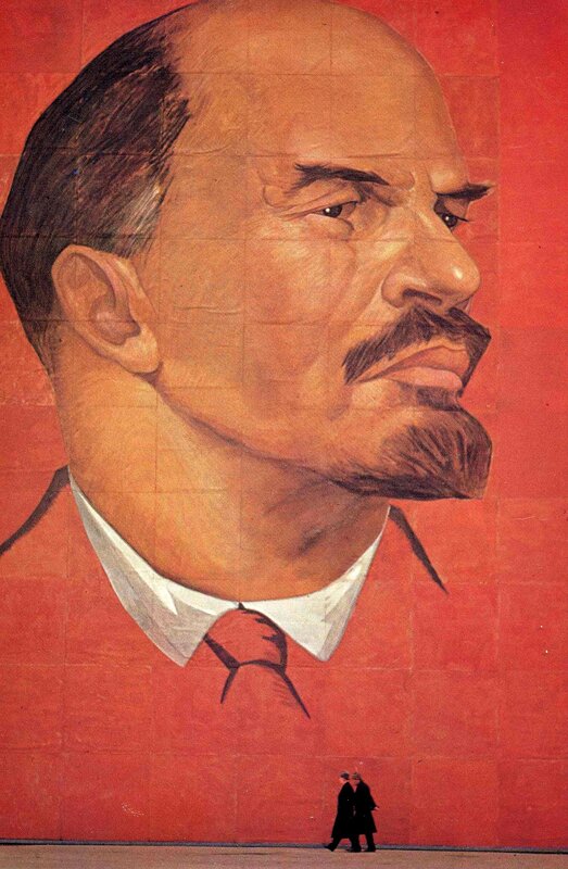 Mural of Lenin in Moscow