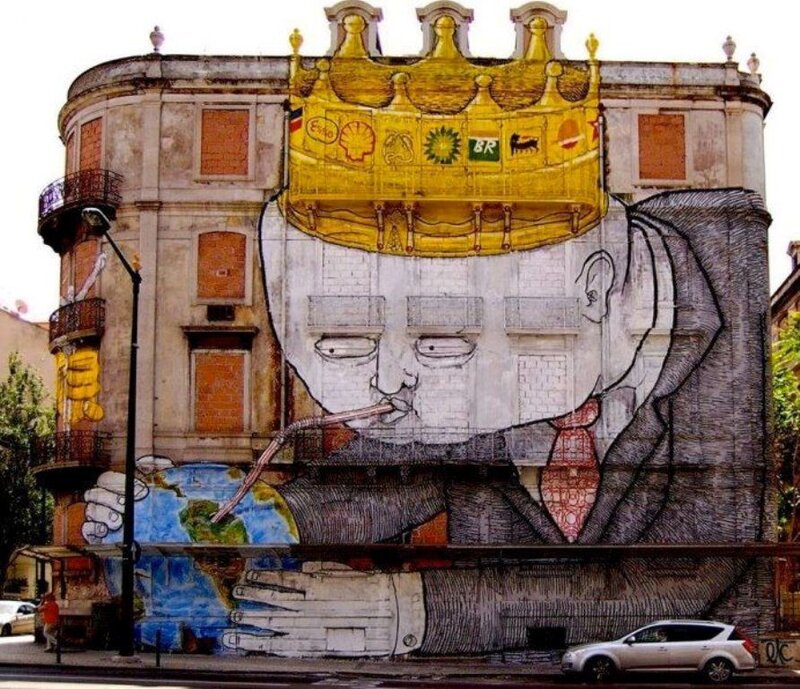 Mural of Man with Crown