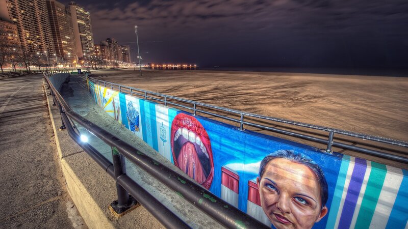 Mural on Beach Wall