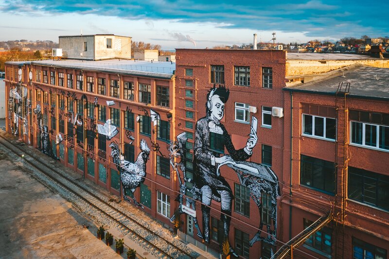 Mural on Brick Building