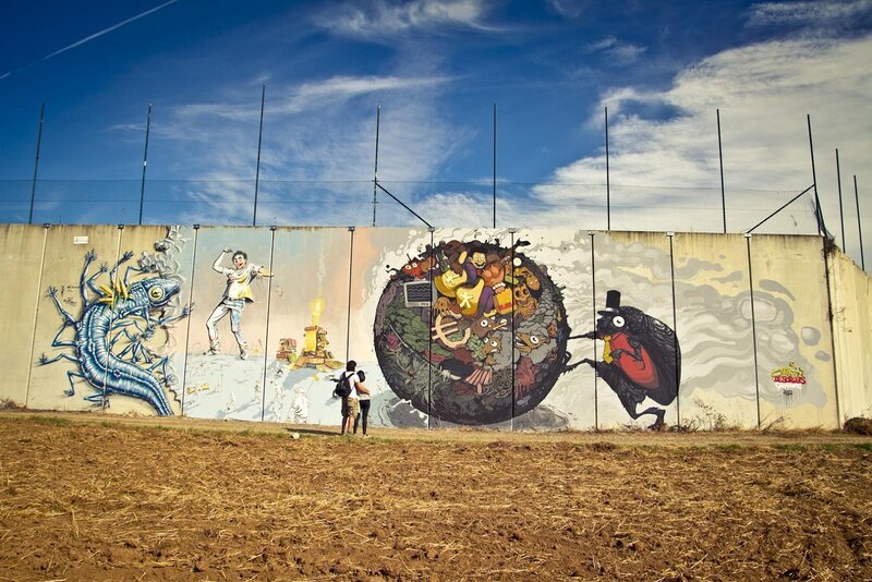 Mural on Concrete Wall