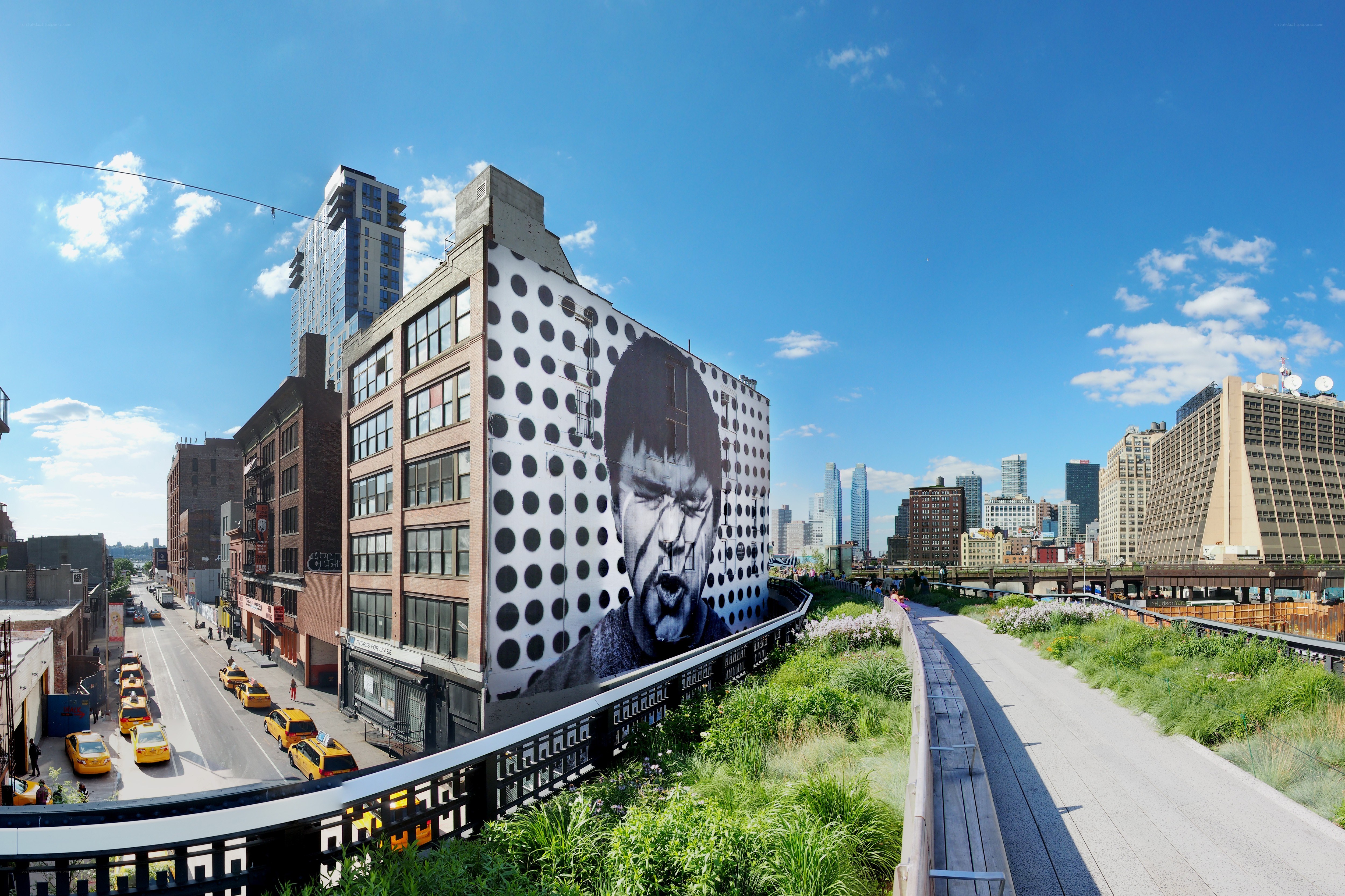 Mural on High Line in NYC