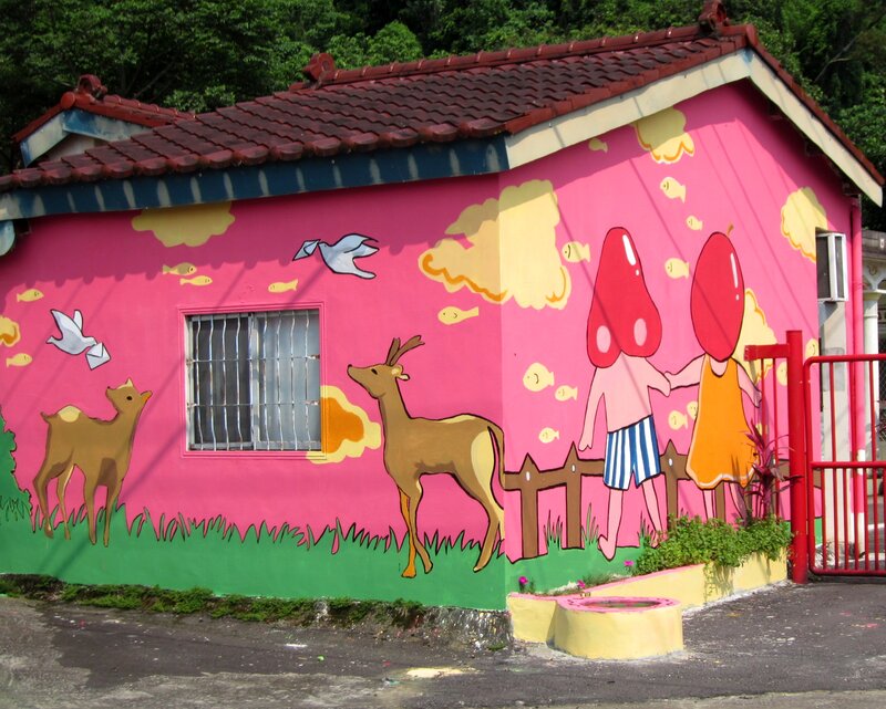 Mural on Pink Building