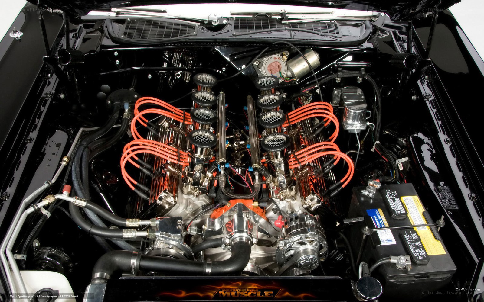 muscle car engine bay