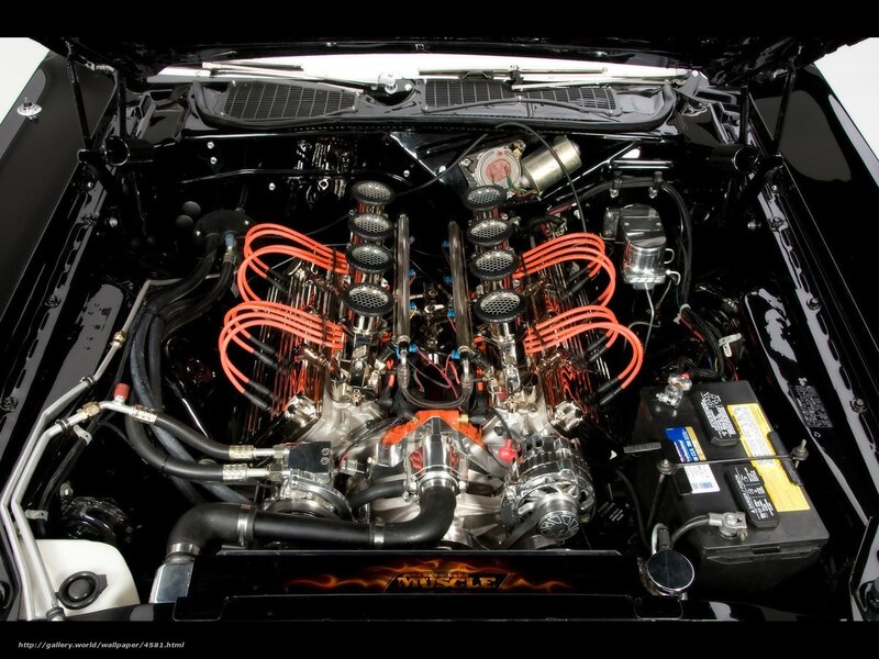 muscle car engine bay