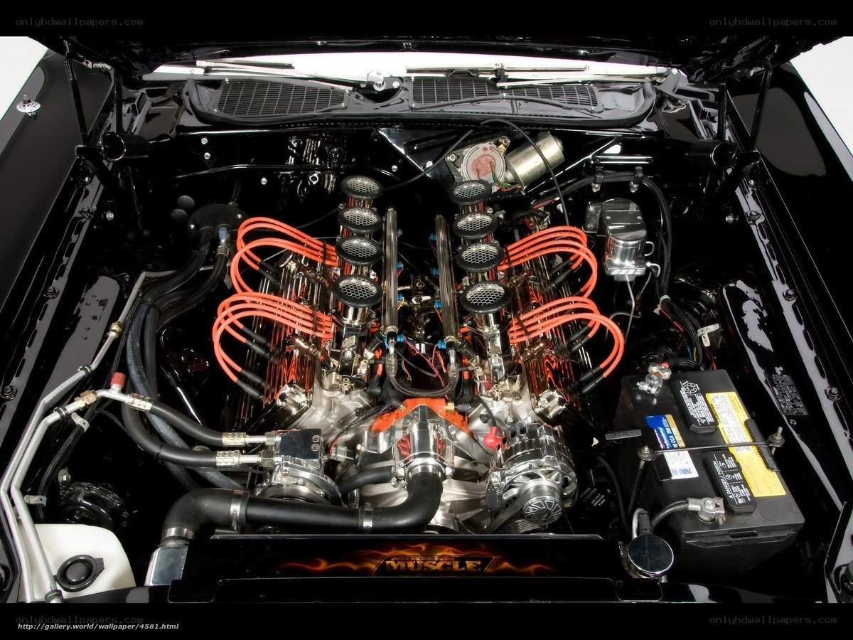 muscle car engine bay