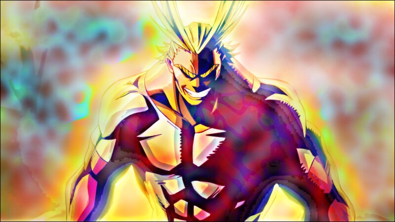 Muscular Anime Character — Yellow, Dramatic