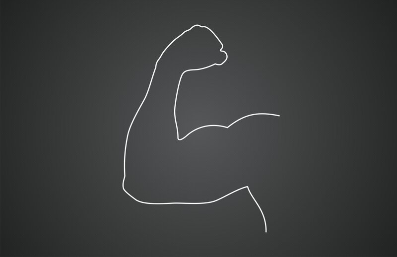 muscular arm outline
