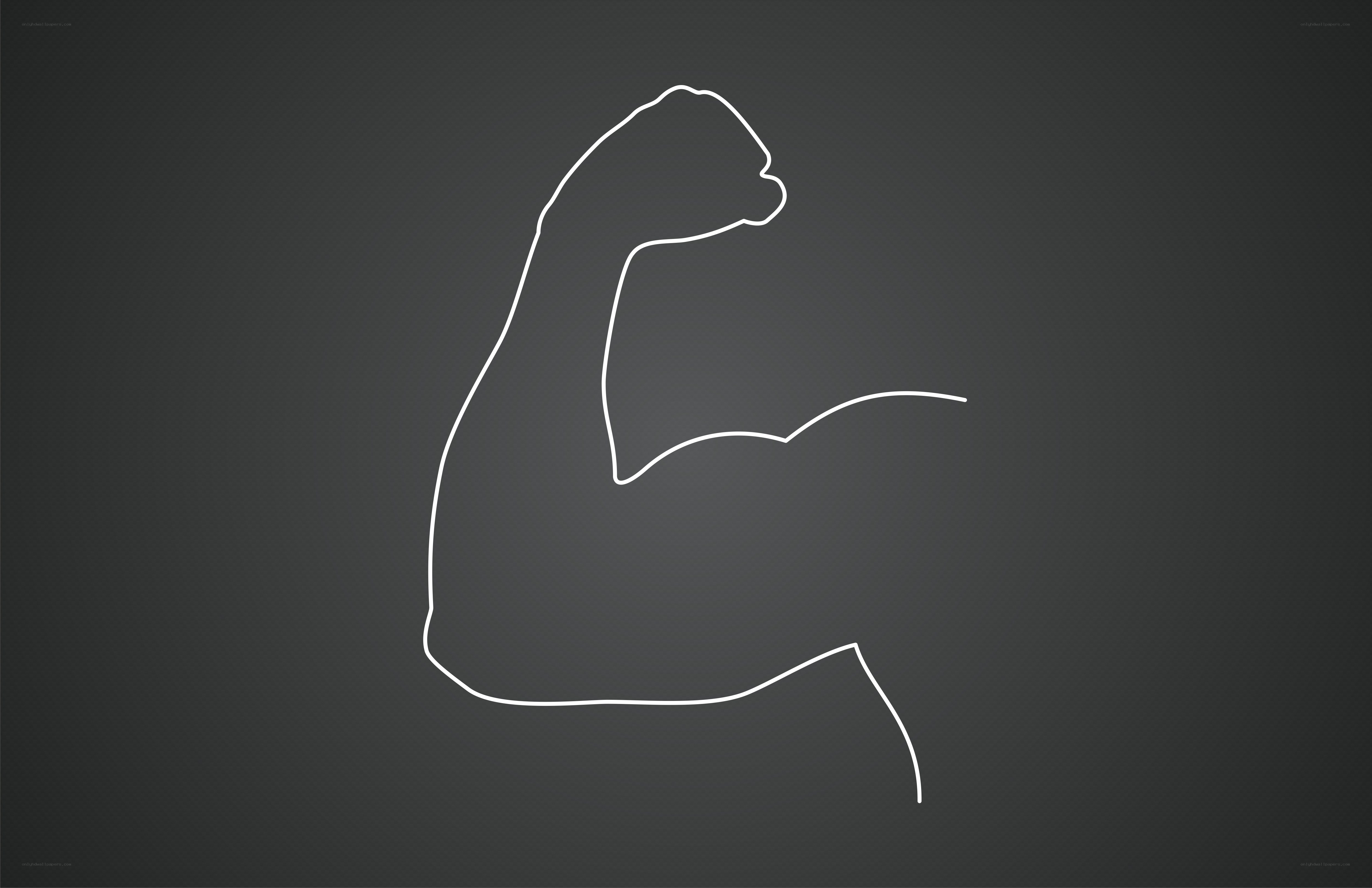 muscular arm outline