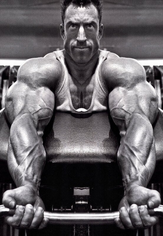 muscular bodybuilder in gym