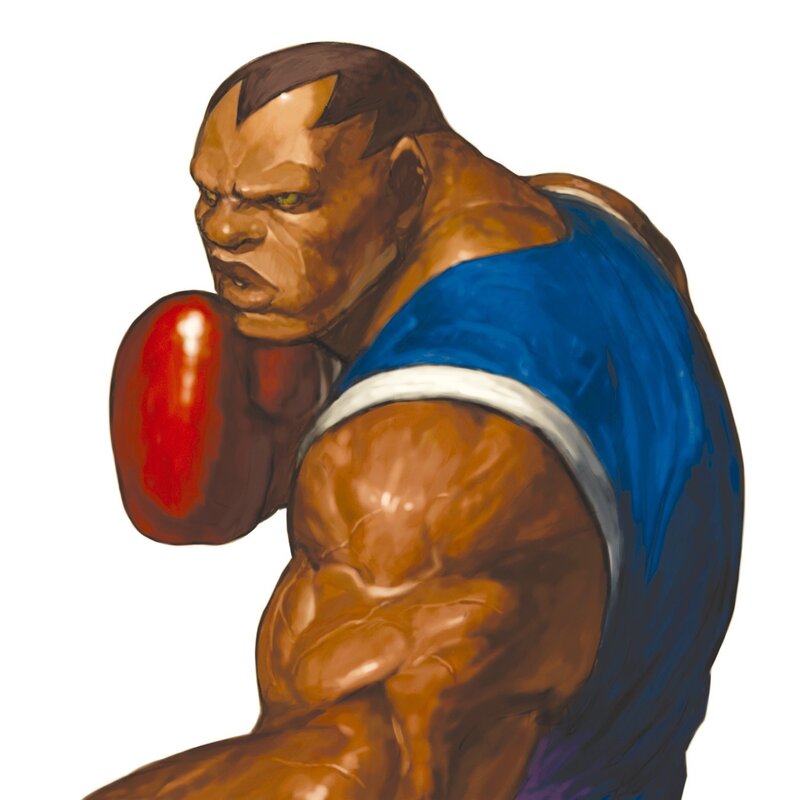muscular boxer in blue shirt