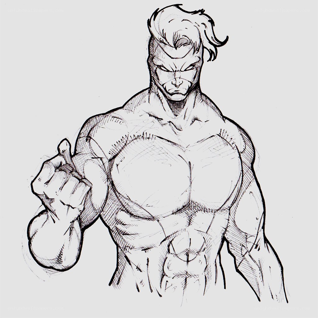 muscular character sketch