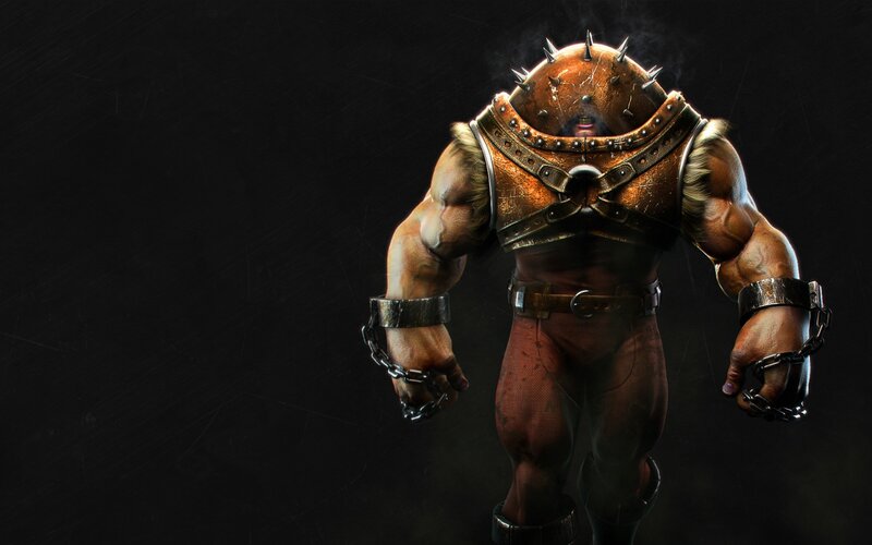 Muscular Character with Chains — Black