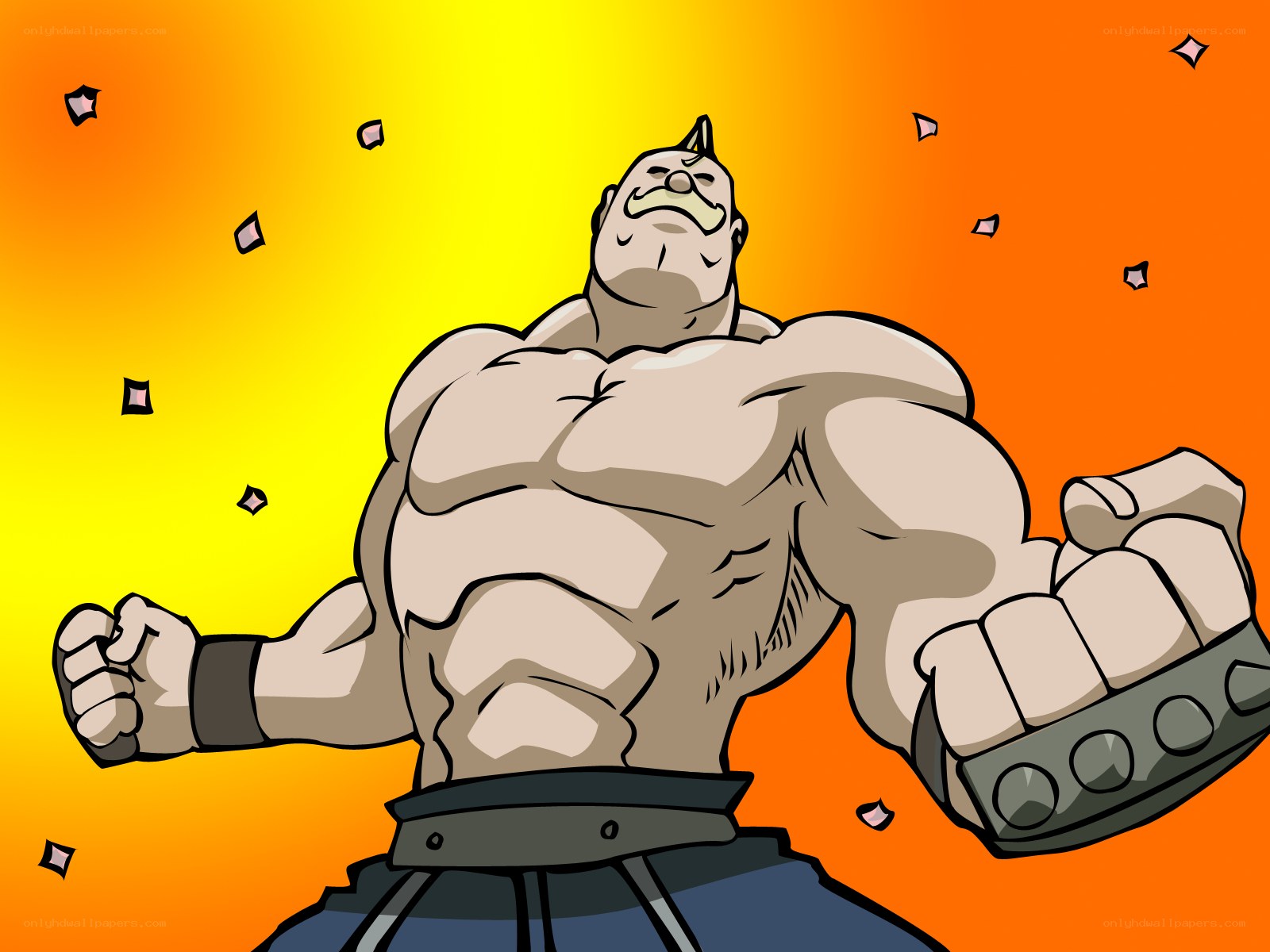 muscular character with horns