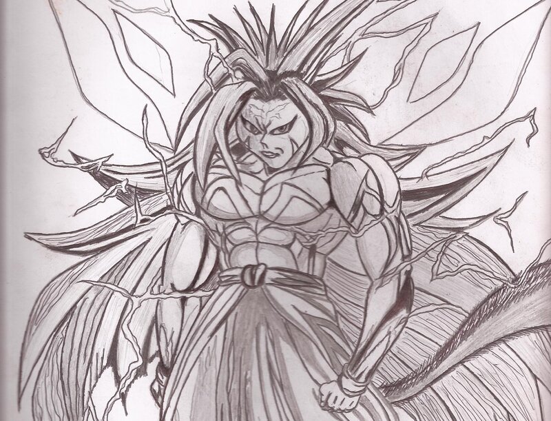 Muscular Character with Spiky Hair