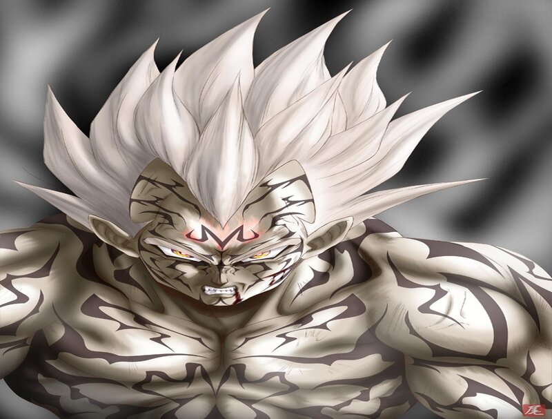 Muscular Character with White Hair