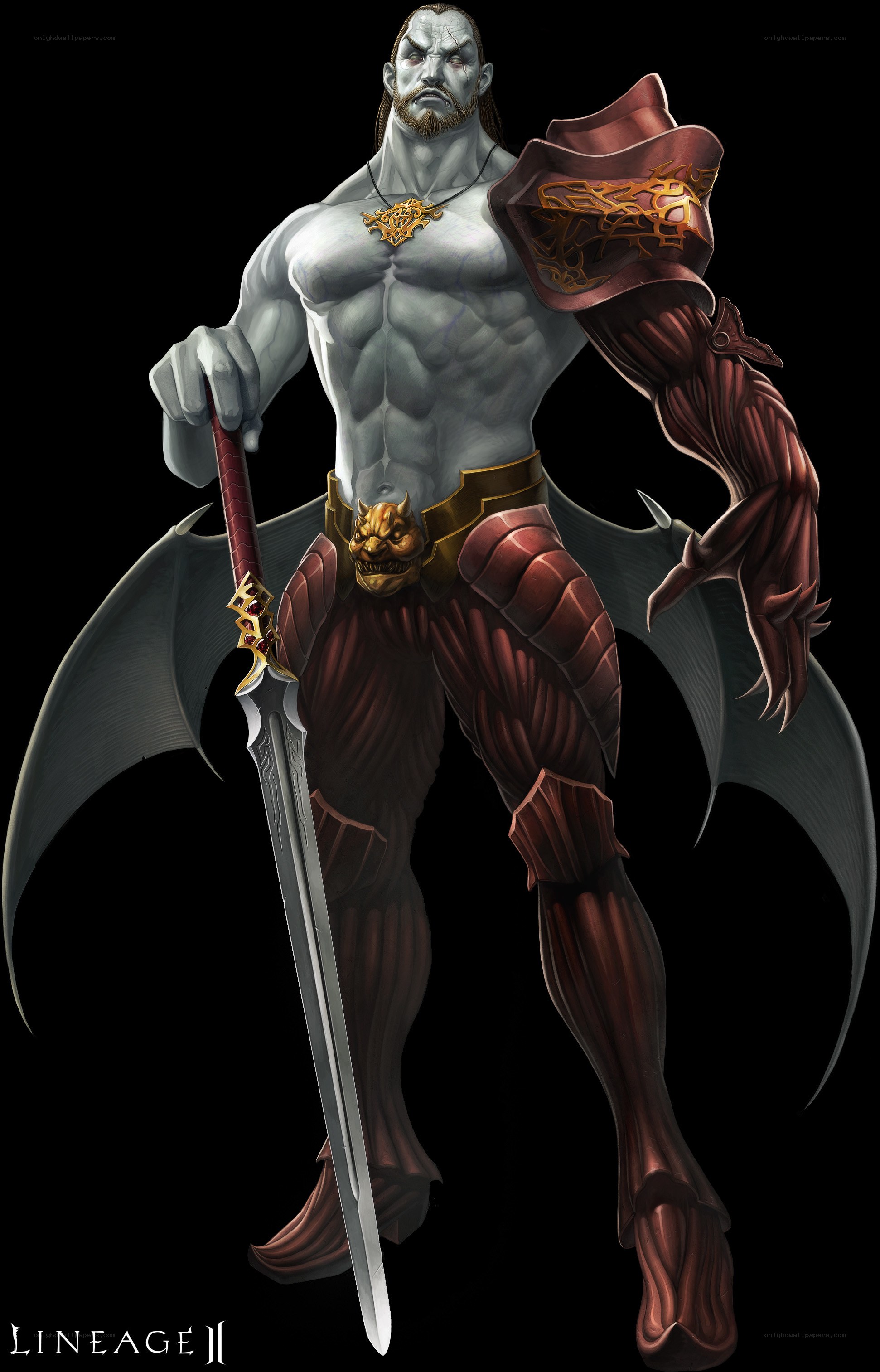 muscular demon warrior