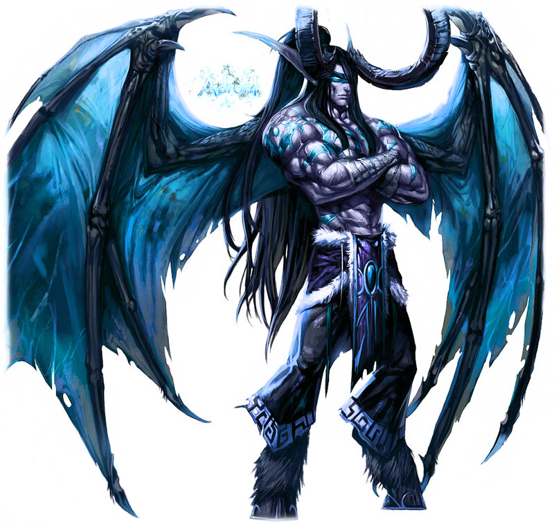 Muscular Demon with Wings