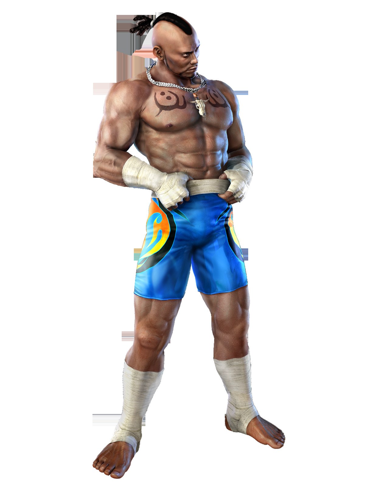 muscular fighter character