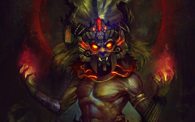 Muscular Figure with Mask