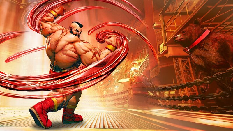 Muscular Man Fighting Bear