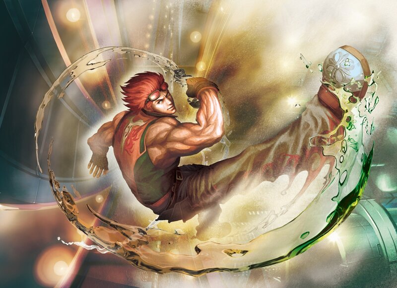 Muscular Man in Action