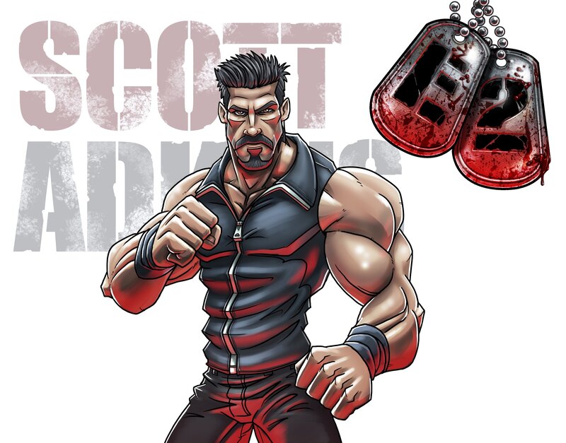 Muscular Man in Black Shirt