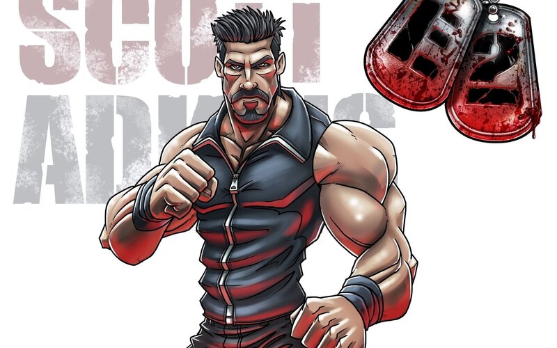 Muscular Man in Black Vest — Aggressive