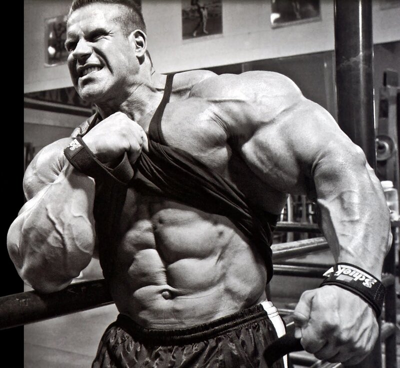Muscular Man in Gym — Black