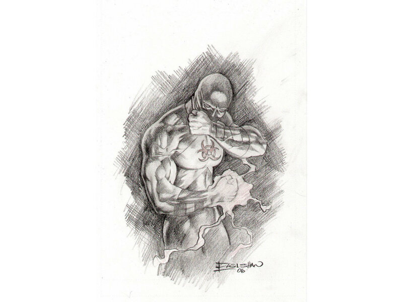 Muscular Man in Mask — Black